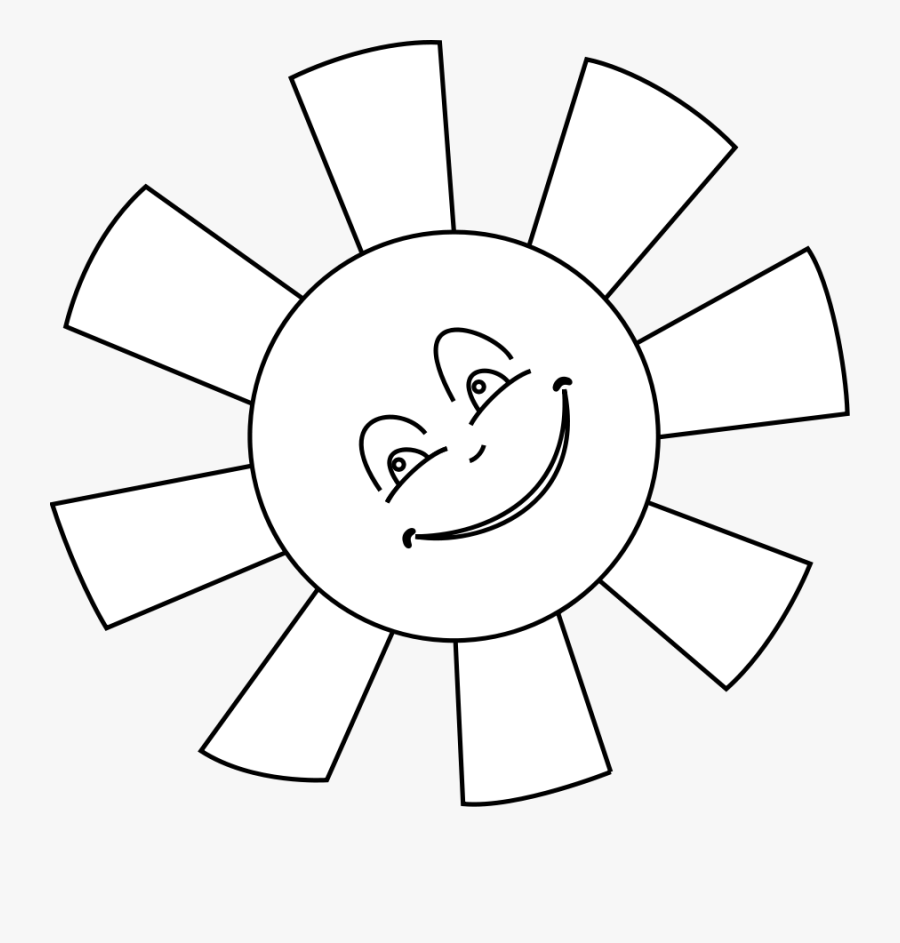 Picture Black And White Library Black And White Sunshine - Sun Outline Clip Art, Transparent Clipart