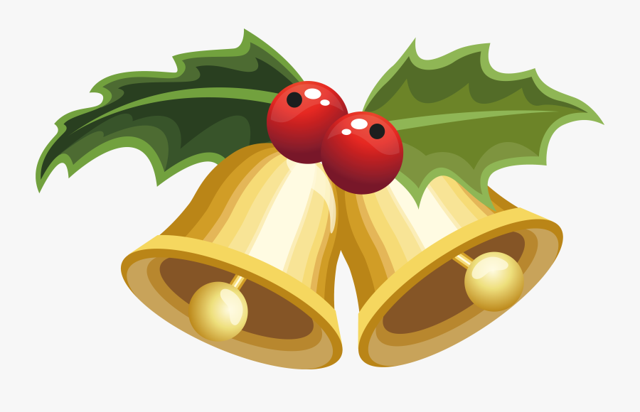 Christmas Bells With Mistletoe Png Clipart Image - Clipart Mistletoe, Transparent Clipart