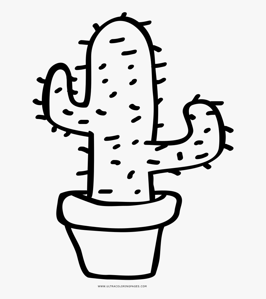 Cactus Coloring Page - Black And White Prickly Pear Clipart, free clipart.....