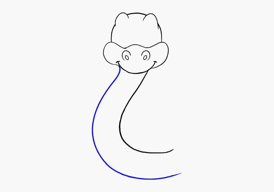 Snake Clipart Easy - Cartoon, Transparent Clipart