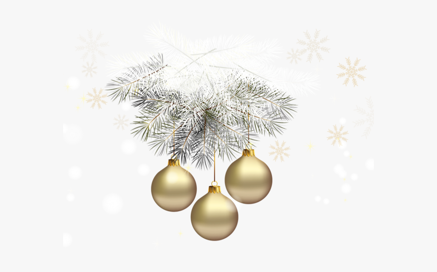 Christmas Ornaments Clipart Silver - Gold Christmas Ball Transparent, Transparent Clipart
