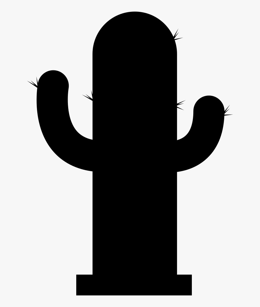 Cactus Silhouette Png - Cactus Silueta, Transparent Clipart