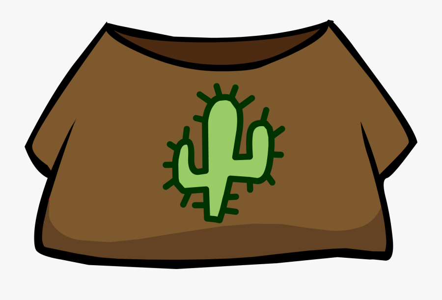 Cactus Clipart Club Penguin - Club Penguin Western Shirt, Transparent Clipart