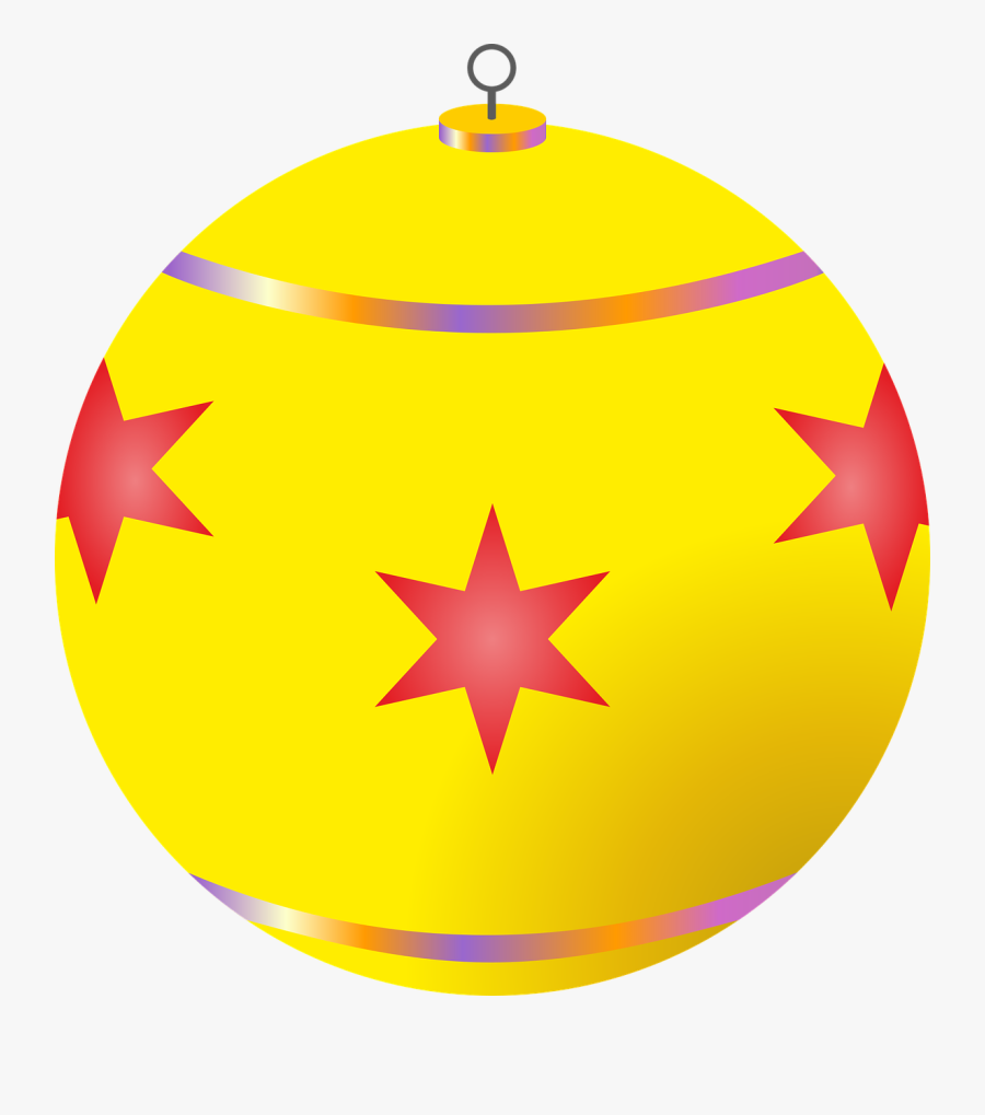 Clip Art Yellow Christmas Ball, Transparent Clipart