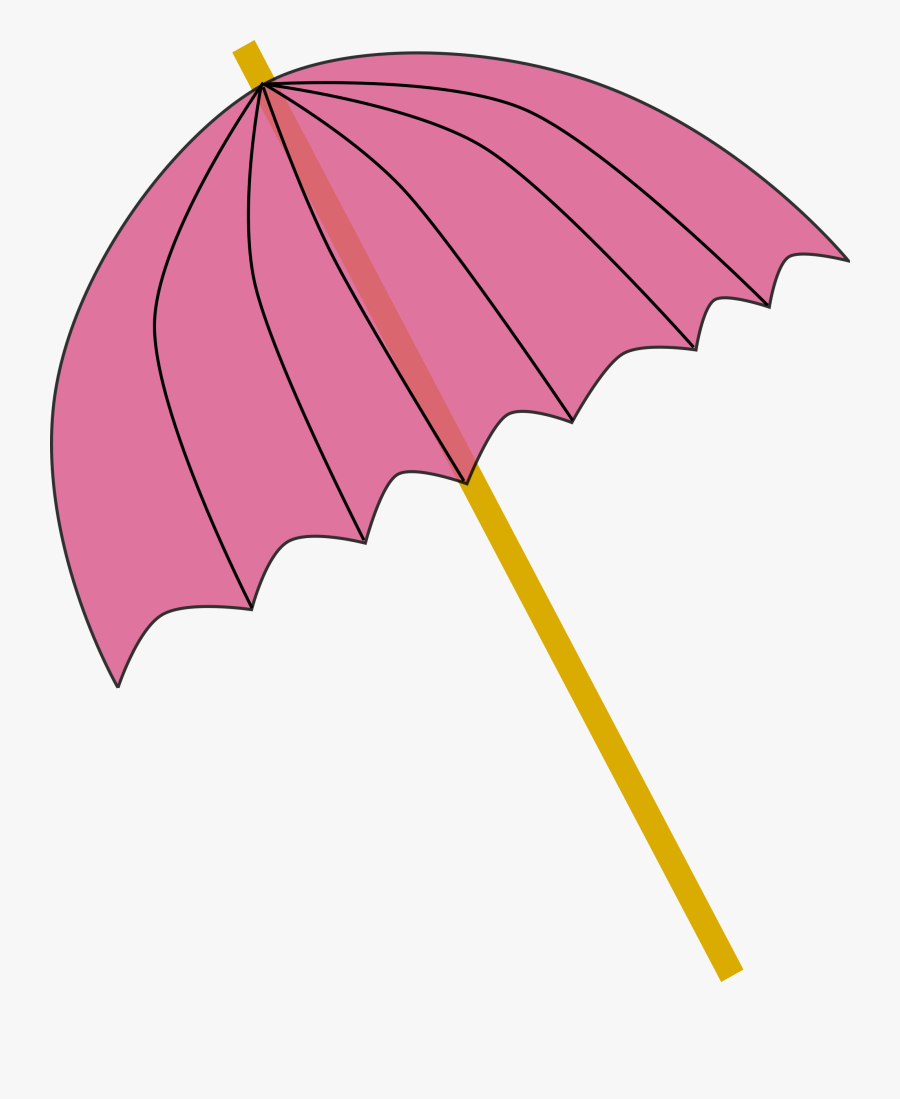 Umbrella / Parasol Pink Tranparent Svg Clip Arts - Parasol Clipart, Transparent Clipart