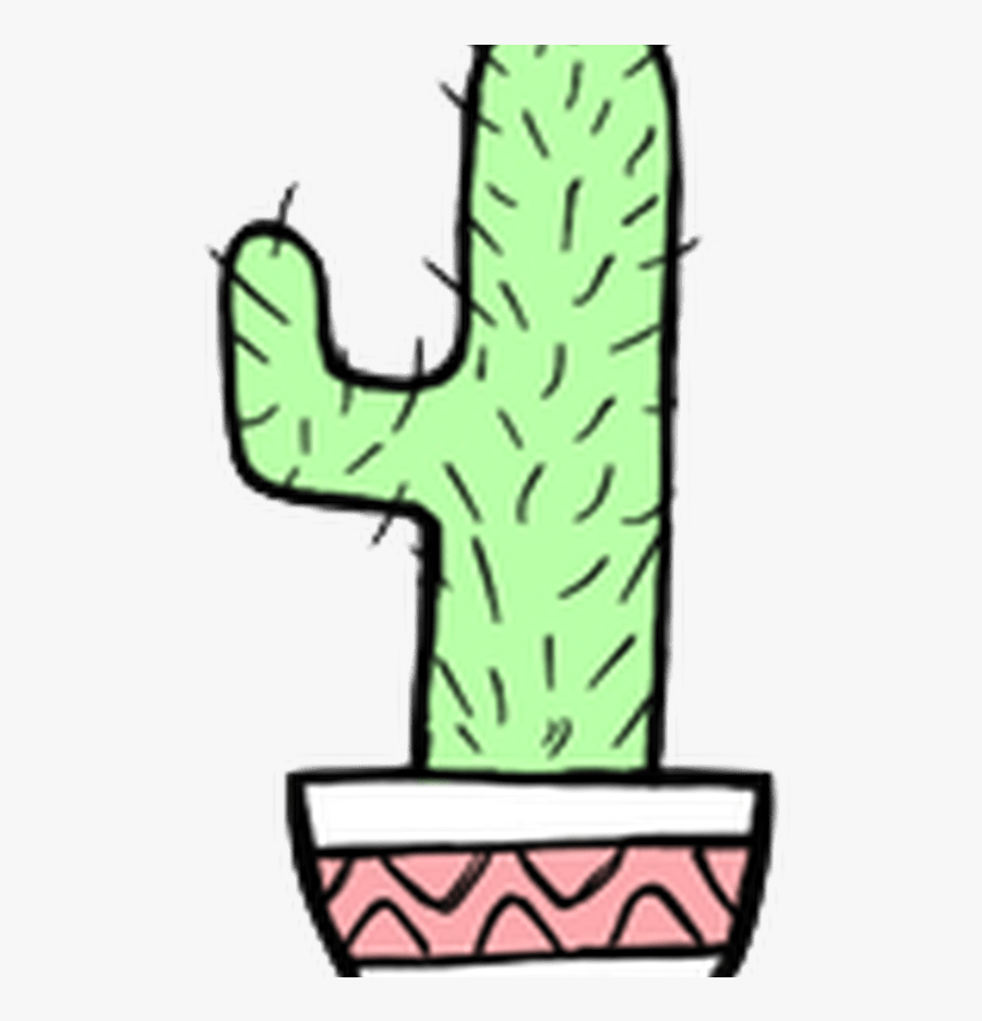 Cute Tumblr Cactus Png, Transparent Clipart