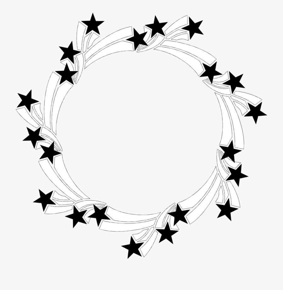 Stars Clipart Black And White Border, Transparent Clipart