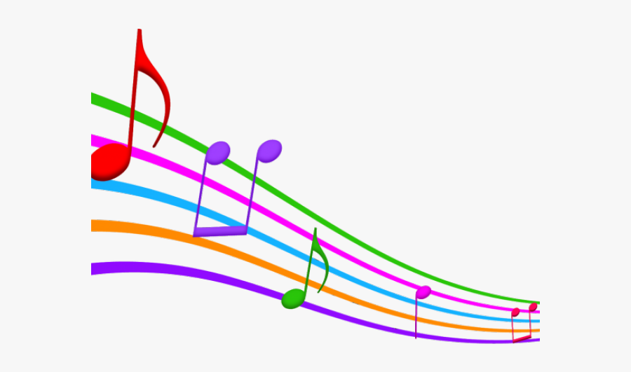 Clip Art Musical Notes Colorful, Transparent Clipart