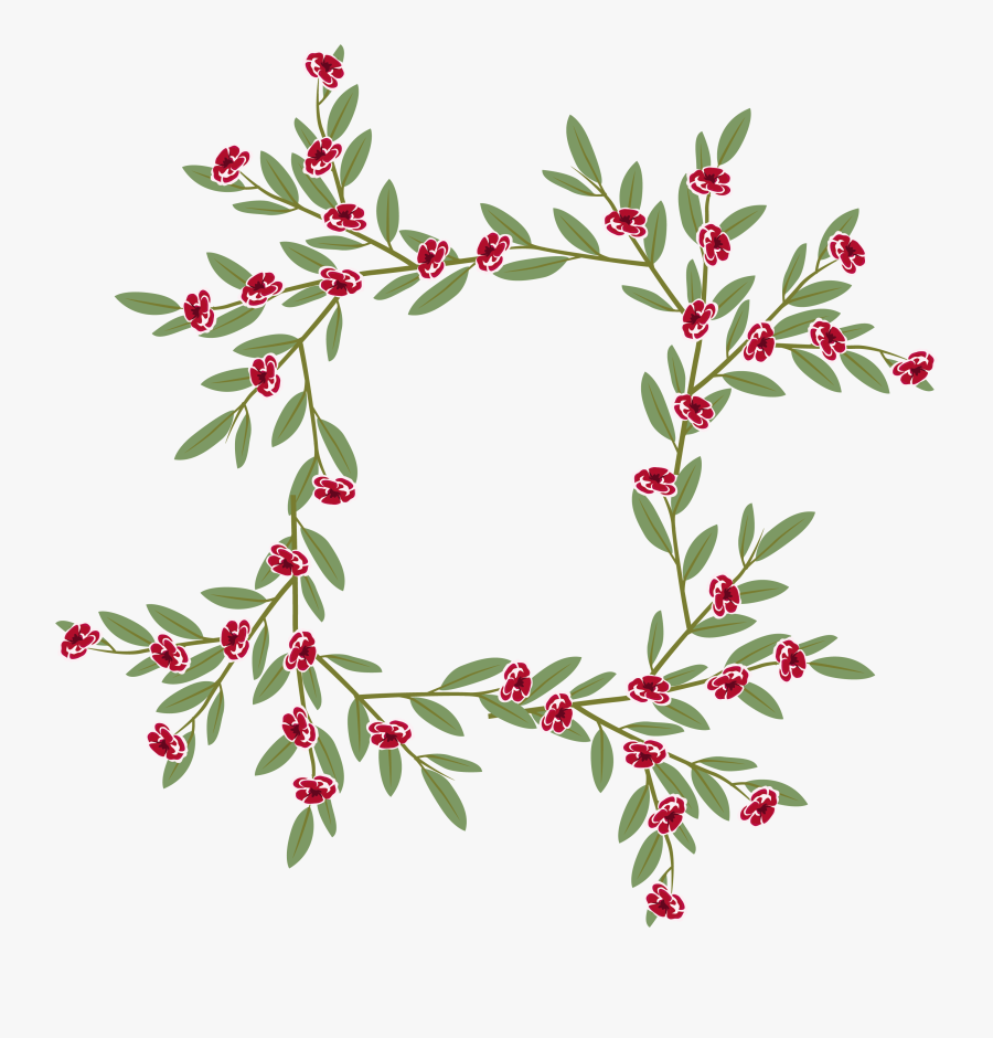 Holly Border Vector - Png Leaf Border Vector, Transparent Clipart