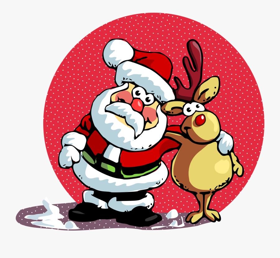 Christmas Friends Clipart - Christmas Cartoon Santa Cute, Transparent Clipart
