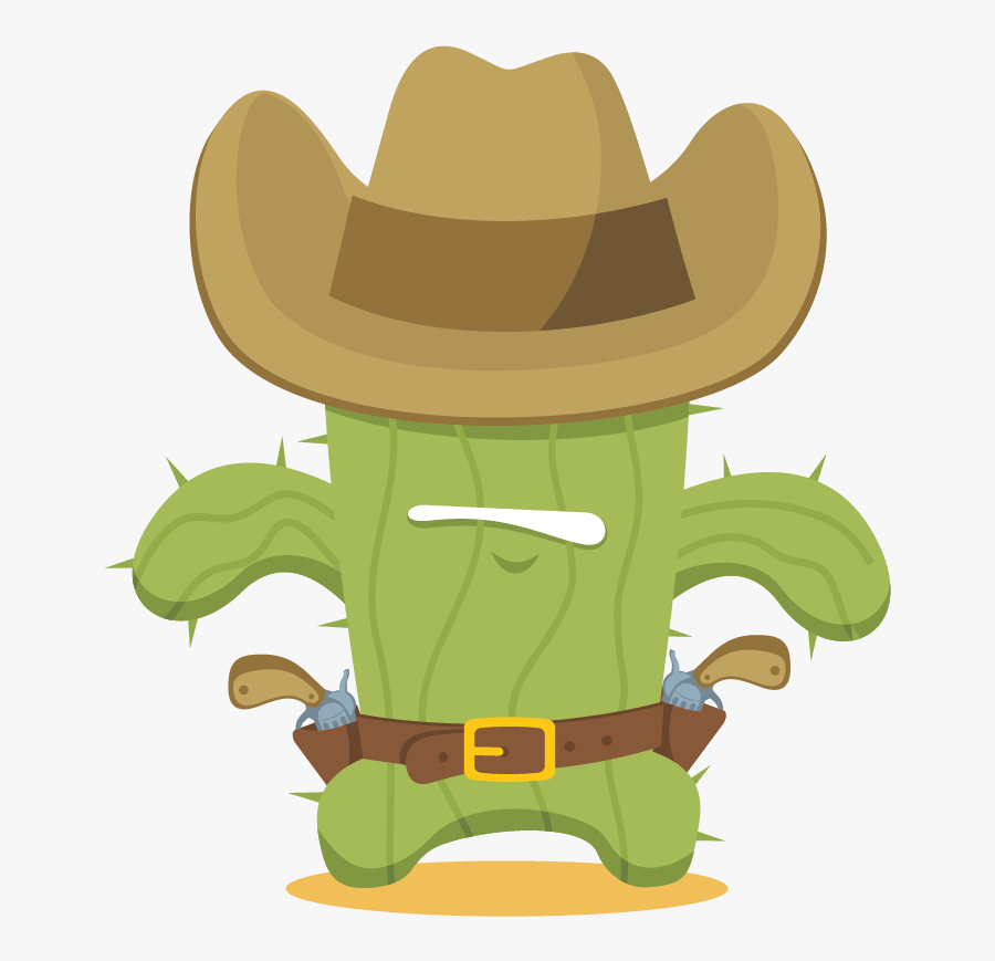 Cowboy Clipart Cactus - Cowboy Cactus Clipart, Transparent Clipart