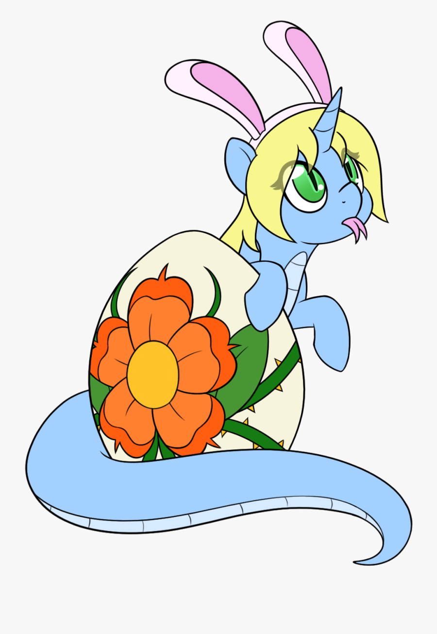 Mynder, Blep, Bunny Ears, Cute, Egg, Female, Lamia - Cartoon, Transparent Clipart