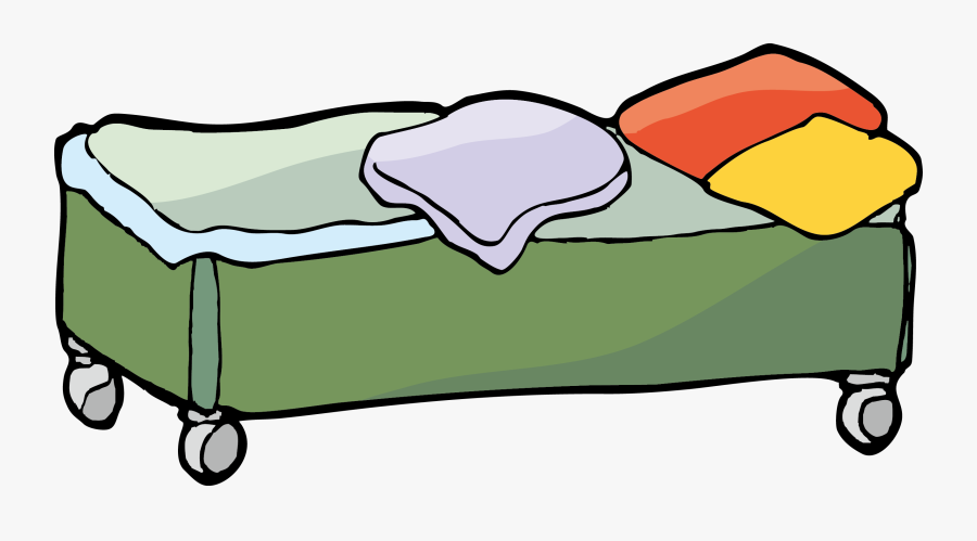 Clipart Bed Green Bed - 床 卡通, Transparent Clipart