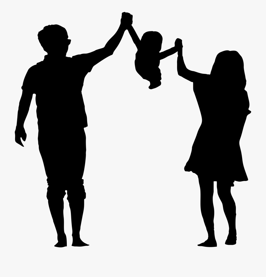 Transparent Background Family Silhouette, Transparent Clipart