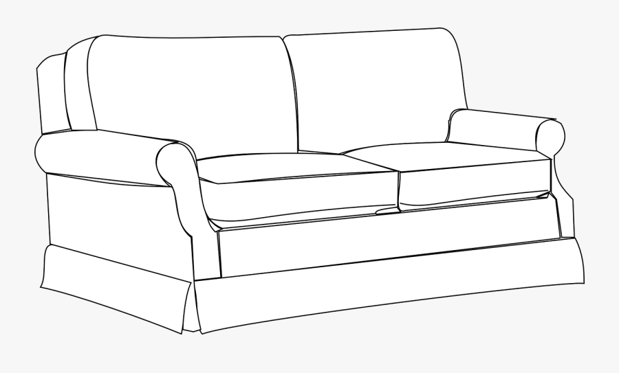 Sofa Clipart Sofa Bed - Couch Black And White, Transparent Clipart