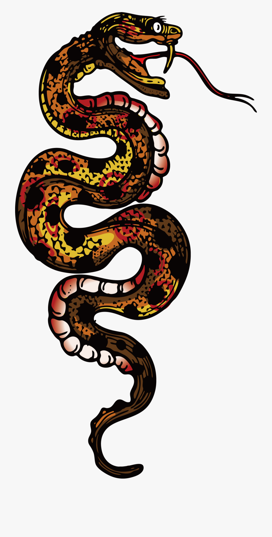 Snake Tattoo Clipart, Transparent Clipart