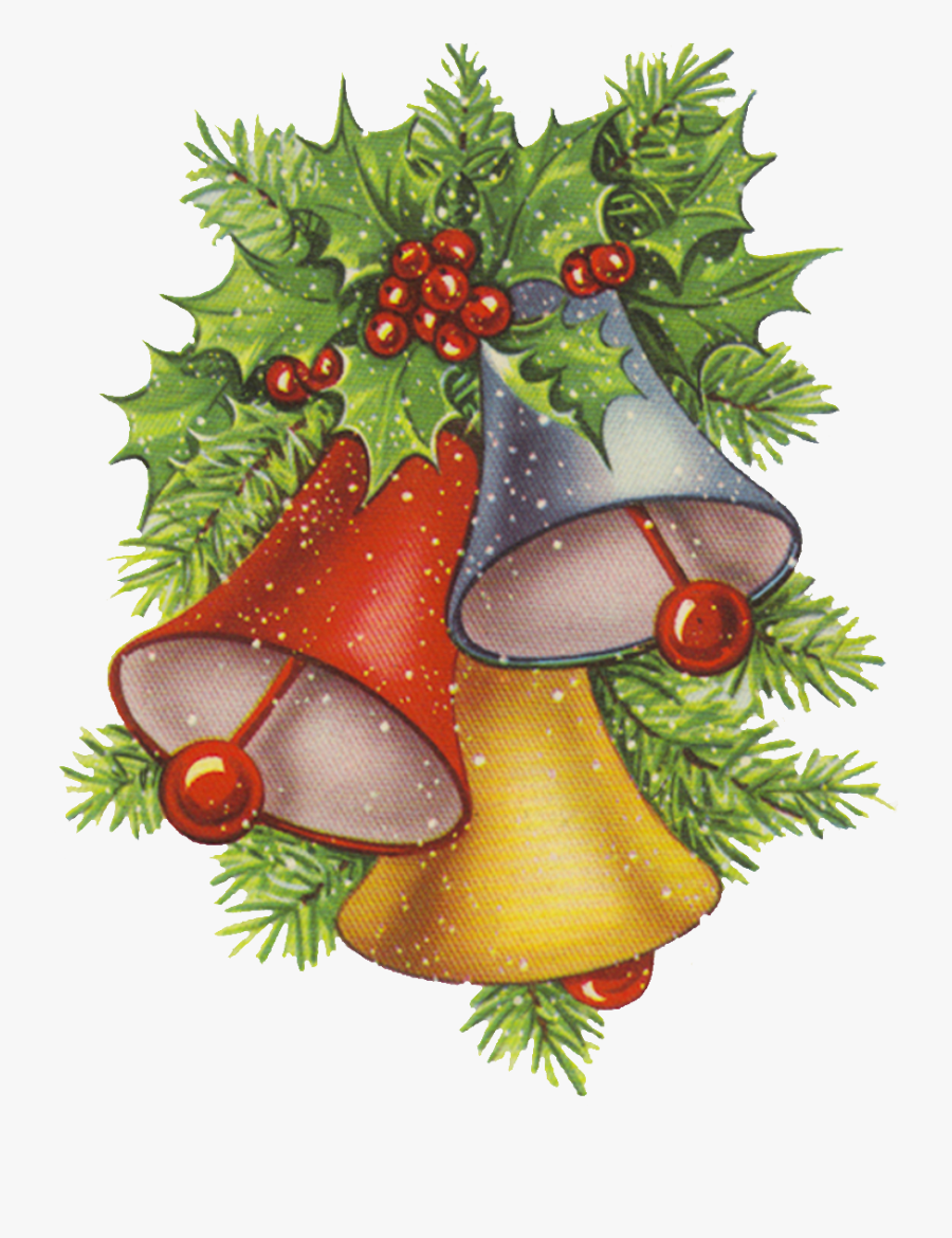 Holly Bells Png - Clip Art Christmas Bells, Transparent Clipart