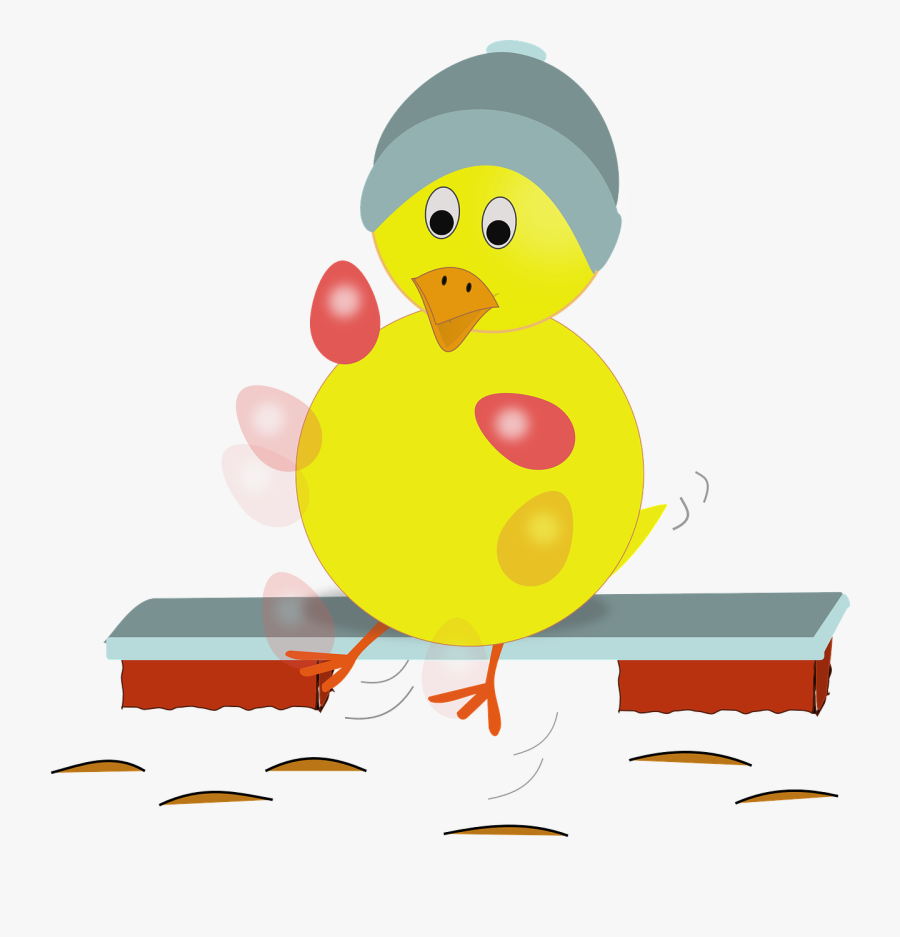 Easter Chick Kicking Eggs Svg Clip Arts - Påskekylling Png, Transparent Clipart