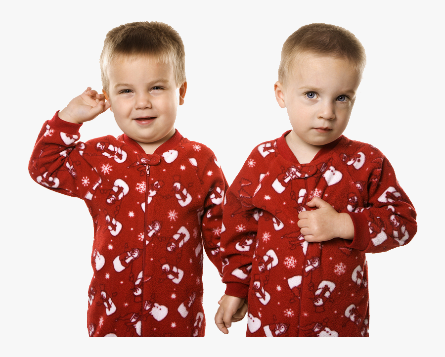 Christmas Pajama Clipart - Twins Kids Png, Transparent Clipart