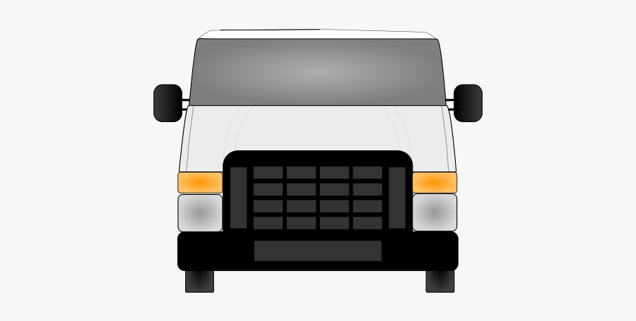 Generic White Van - Van Clip Art Front, Transparent Clipart
