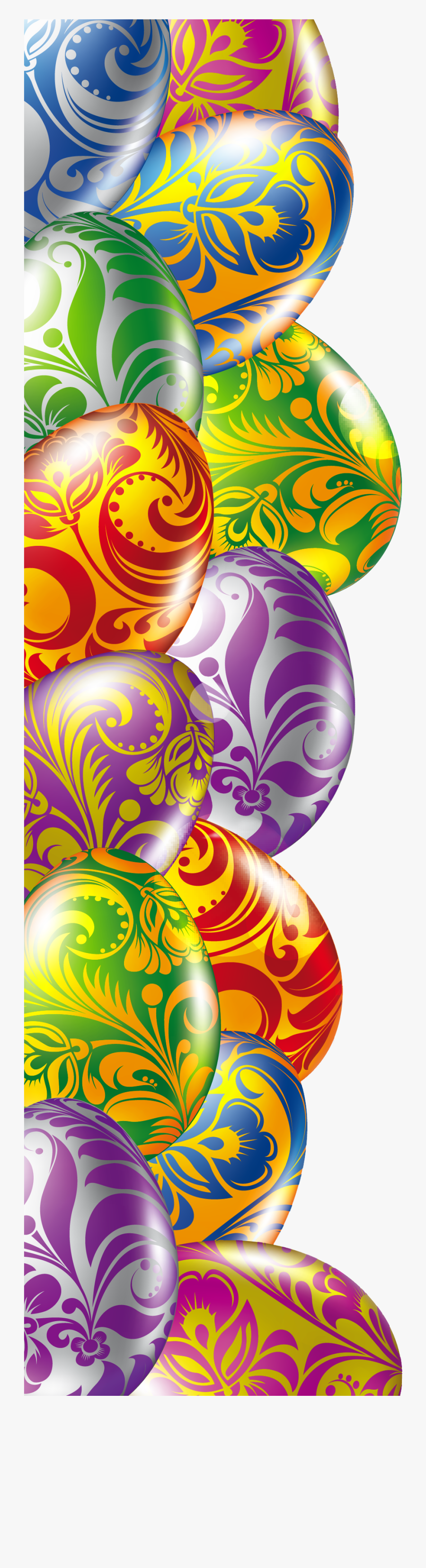 Transparent Eggs Clipart - Border Transparent Background Easter Clipart, Transparent Clipart