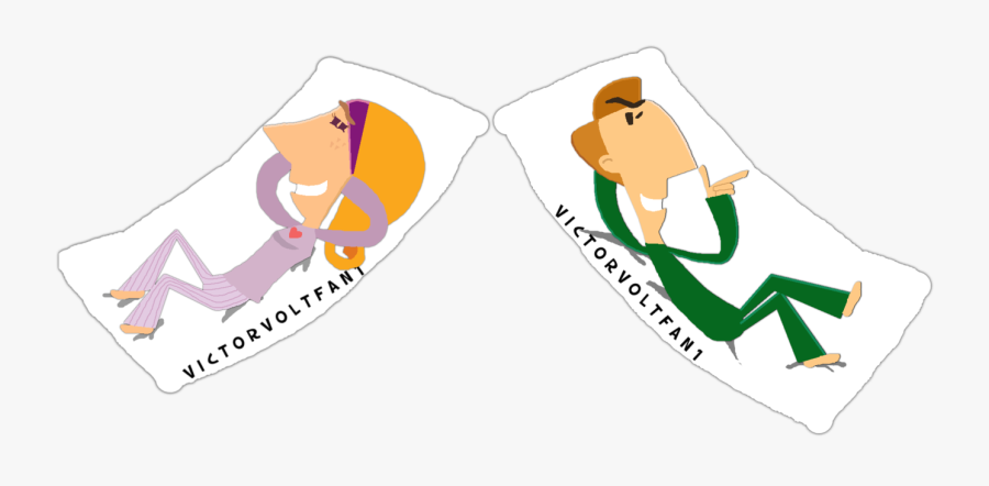 Victor N Anita Hugging Pillows By Victorvoltfan1, Transparent Clipart