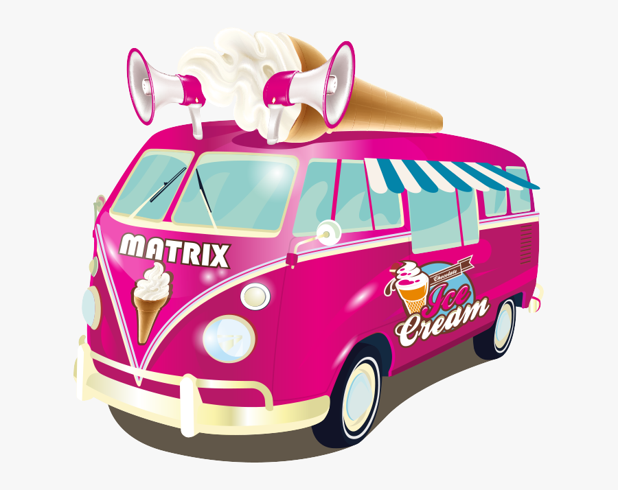 Vans Clipart Pink - Ice Cream Van Clipart In Hd, Transparent Clipart