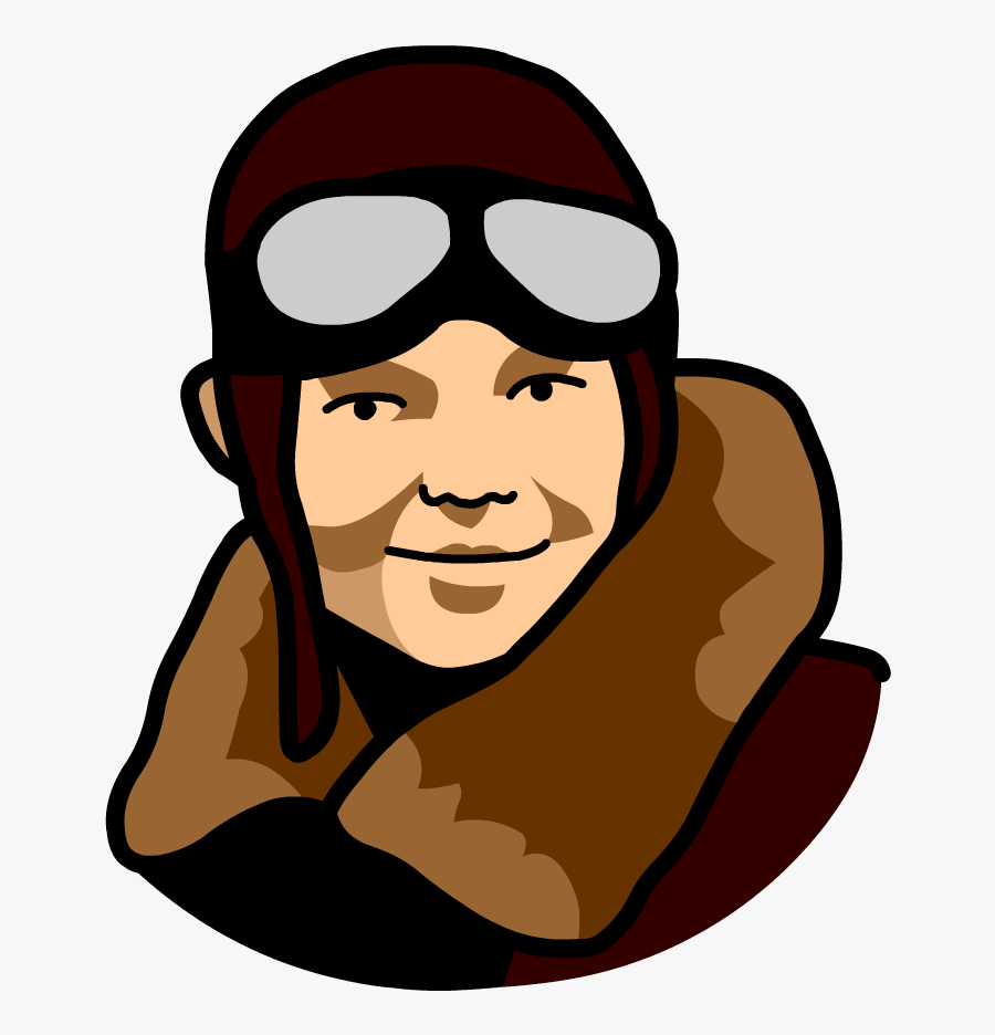 Amelia Earhart Easy Drawing, Transparent Clipart
