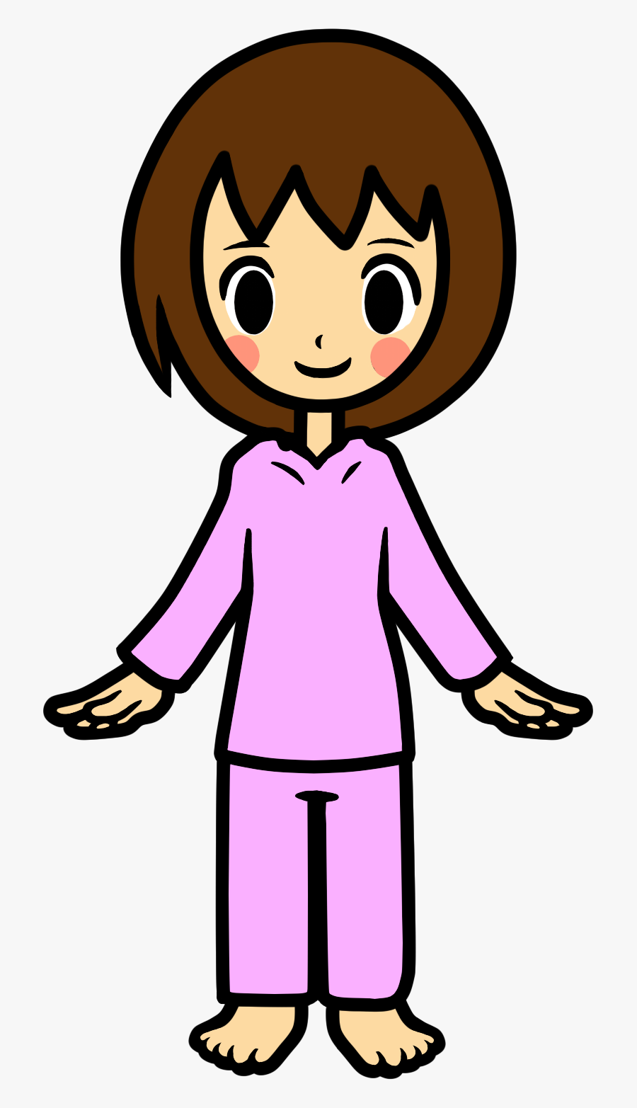 Pajamas Boy Girl Clothing Clip Art - Pajama Girl Rhythm Heaven, Transparent Clipart