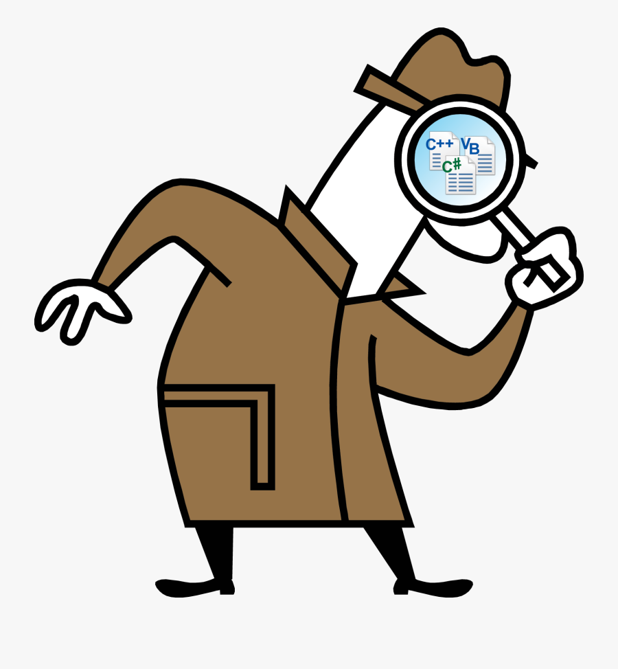 Cartoon Detective With Magnifying Glass - Scavenger Hunt Clipart, Transparent Clipart