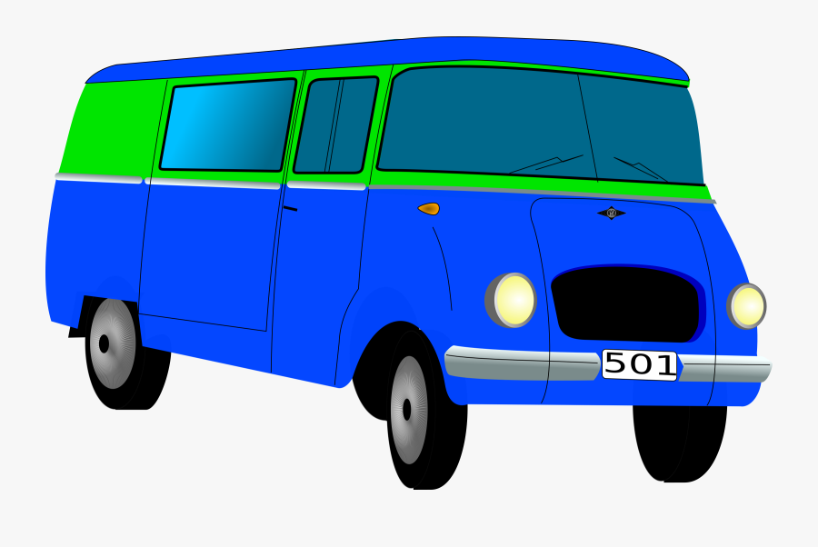 Van,car,model Car - Van Colored Clip Art, Transparent Clipart