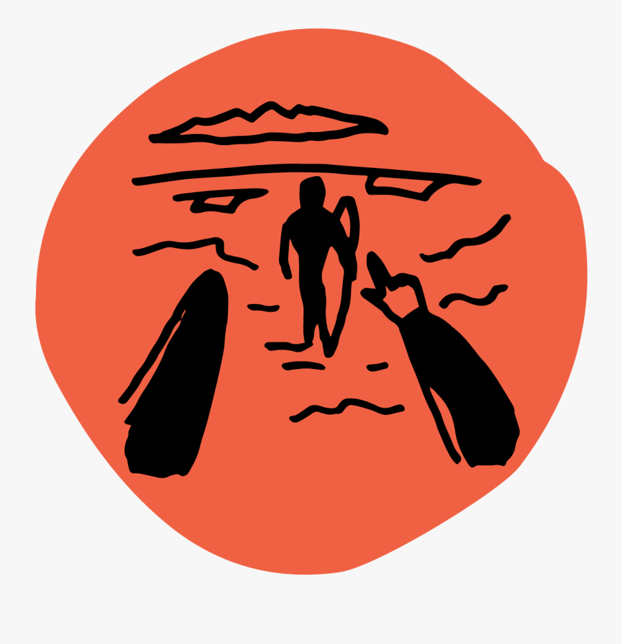 Surfer Clipart Van - Orange Jeep Png Cartoon, Transparent Clipart