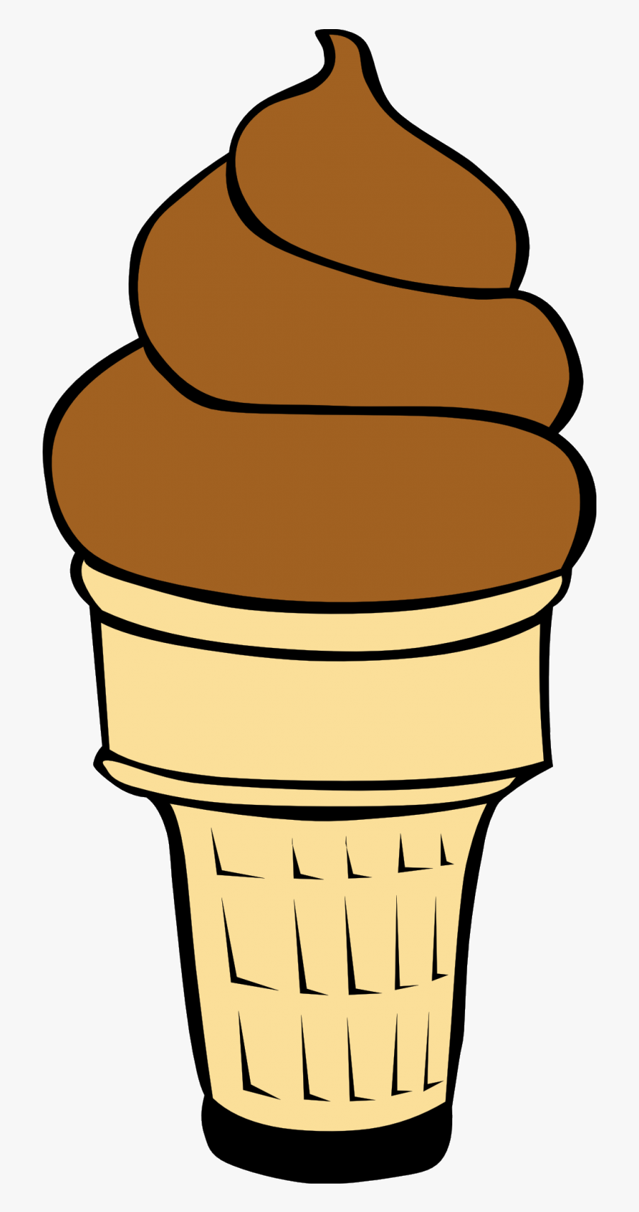 Empty Ice Cream Cone Clipart Free Clipart Images - Chocolate Ice Cream Clipart, Transparent Clipart