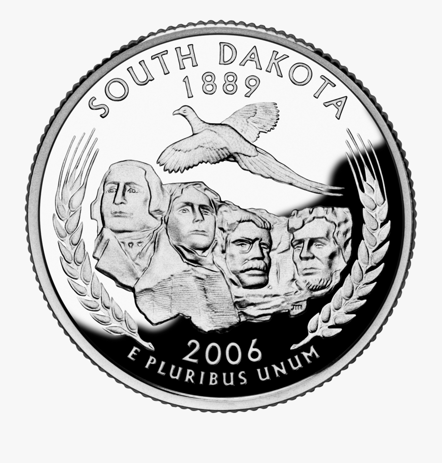 Quarter Dollar 2006 South Dakota, Transparent Clipart