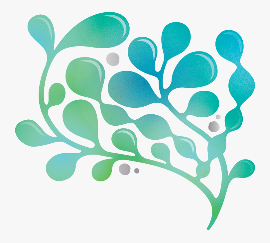 Seaweed Clipart Teal - Weed And Wonderful Logo, Transparent Clipart