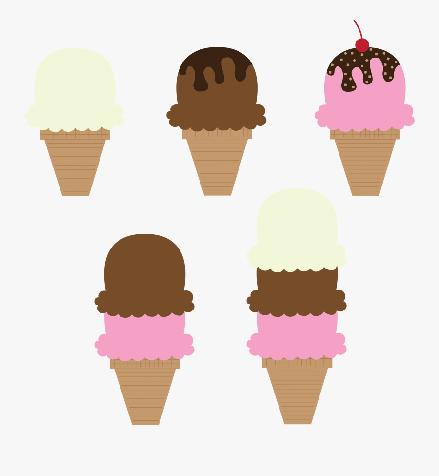 Ice Cream Cones Clipart - Ice Cream Flavours Clip Art, Transparent Clipart