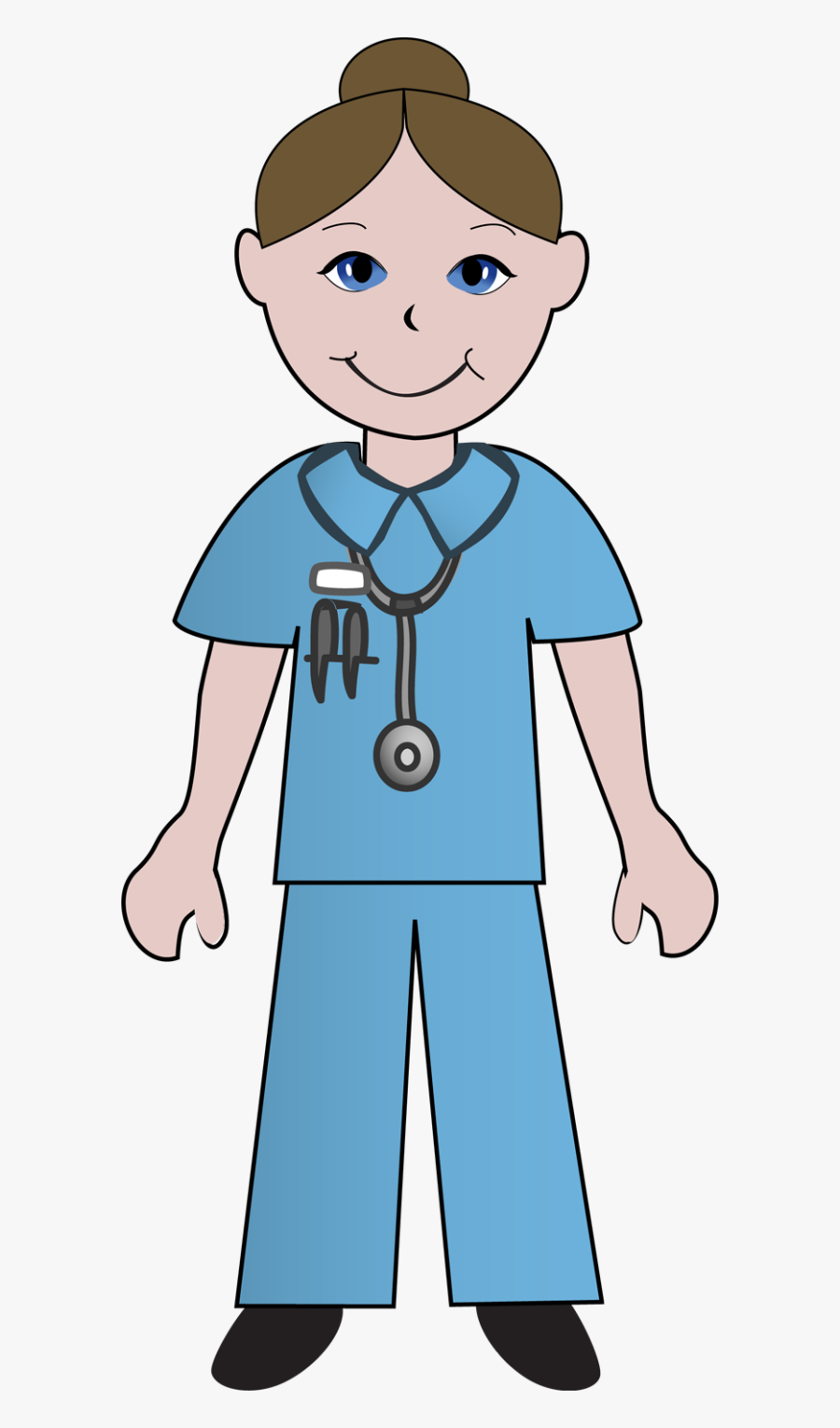 Free Clip Art School Nurse Clipart Image - Nurse Clipart Black And White Free, Transparent Clipart