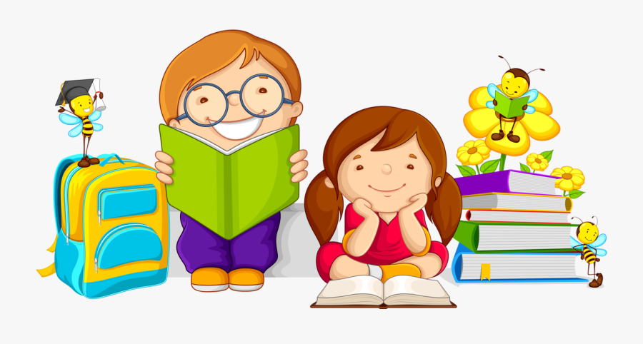 Picture Transparent Library Png Pinterest Clip - Kids Studying, Transparent Clipart