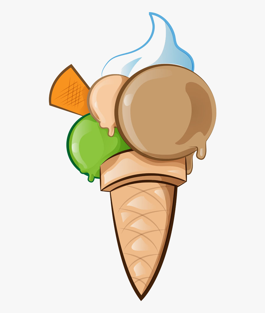 Transparent Cone Cartoon - Ice Cream Thumbs Up, Transparent Clipart