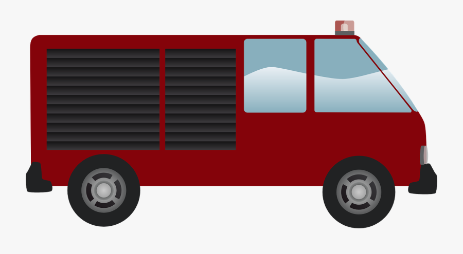 Fire Van Clipart - سيارة اطفاء Clipart, Transparent Clipart