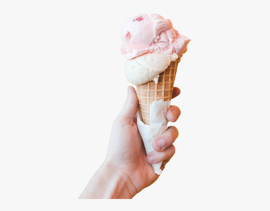 Ice Cream In Hand, Transparent Clipart