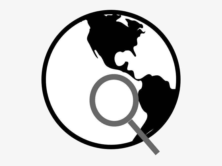 Black And White World Logo, Transparent Clipart