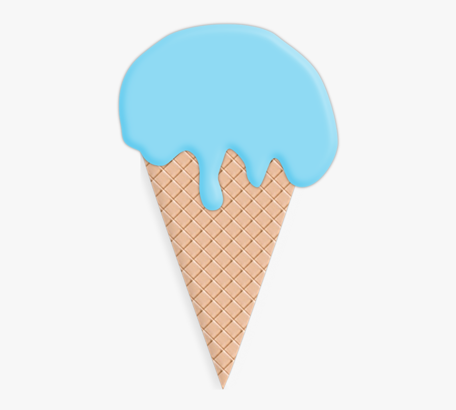 Blue Ice Cream Cone Clip Art, Transparent Clipart