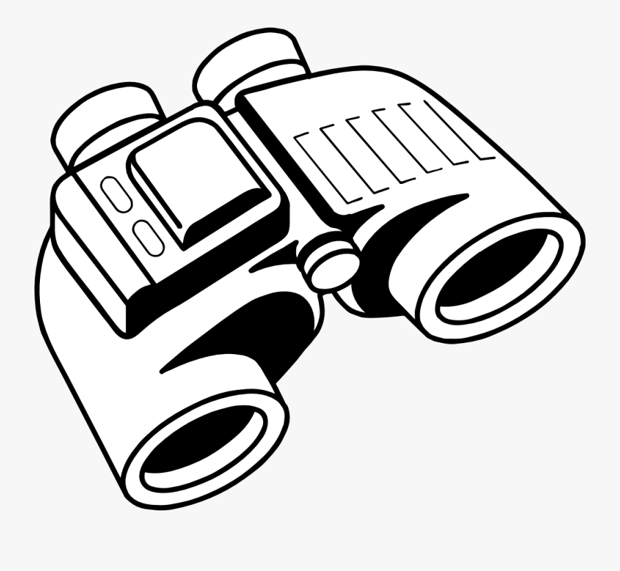 Binoculars Clipart Black And White, Transparent Clipart