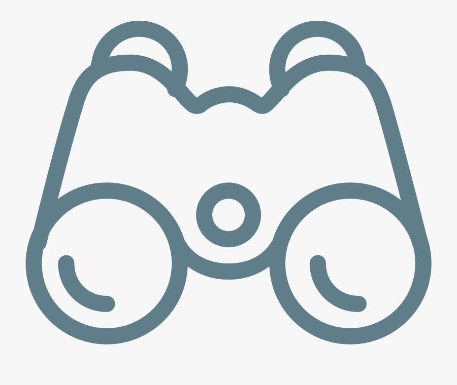 Vector Binoculars Simple - Binoculars Icon Png White, Transparent Clipart