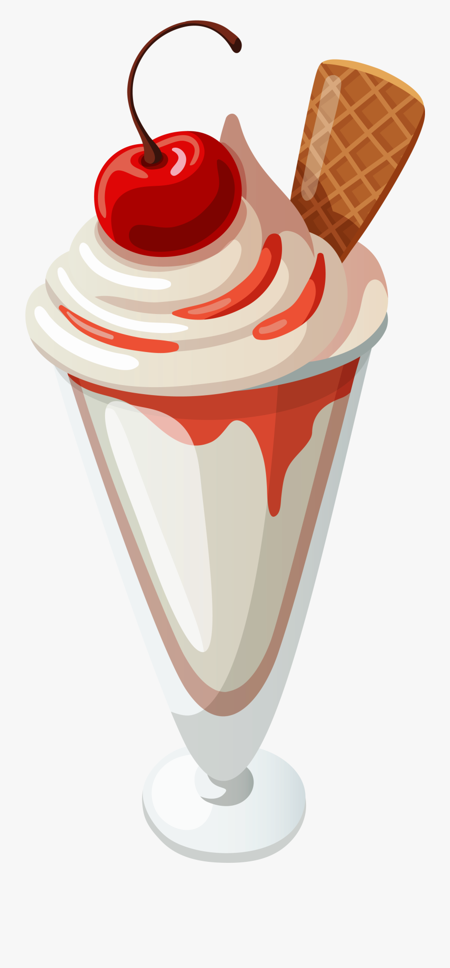 Transparent Vanilla Ice Cream Sundae Clipart - Animated Ice Cream Sundae, Transparent Clipart