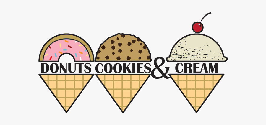 Ice Cream Cone Clipart - Ice Cream Donut Cookie, Transparent Clipart