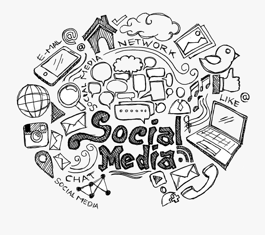 Social Media Drawing At Getdrawings - Thinking About Social Media, Transparent Clipart