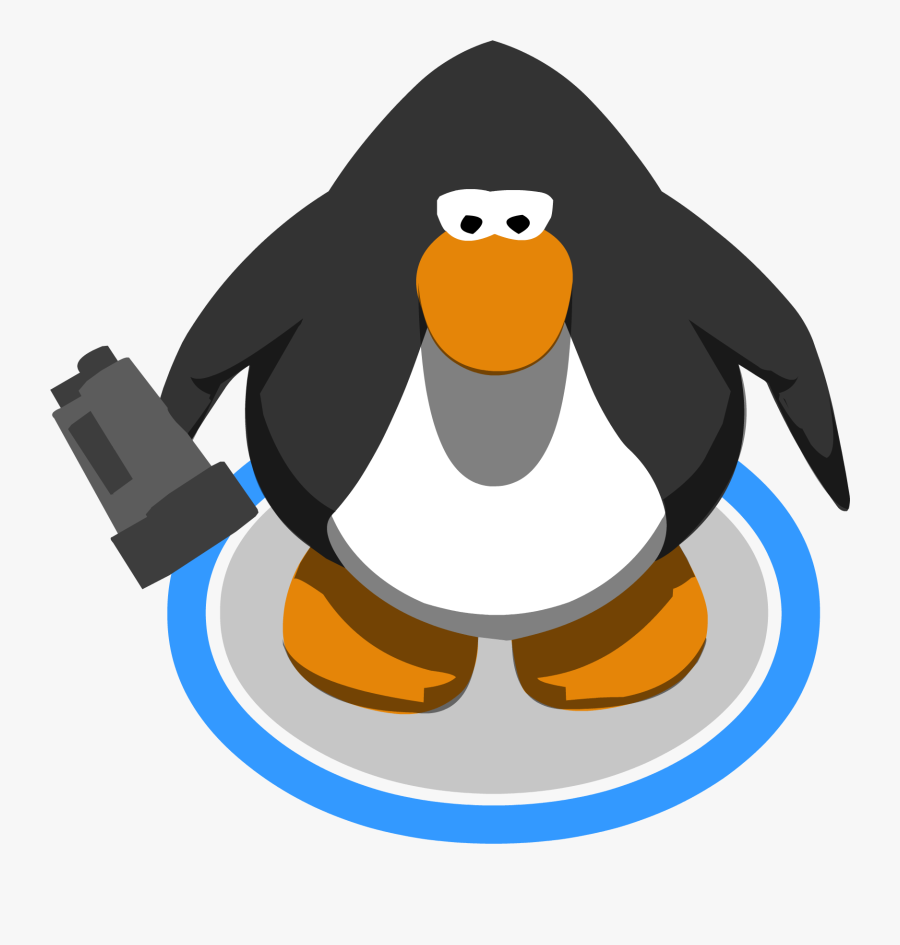 Binoculars Clipart Club Penguin - Club Penguin Black Penguin, Transparent Clipart