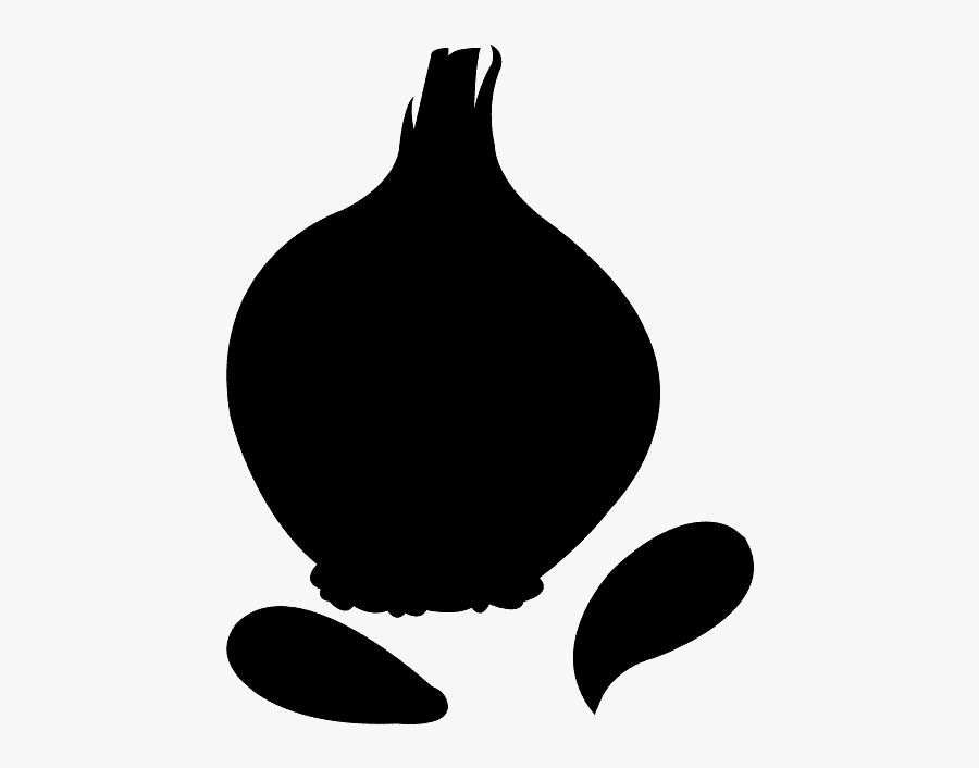 Garlic Silhouette, Transparent Clipart